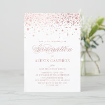 Elegant Faux Roos Gold Confetti Afstuderen