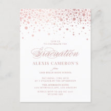Elegant Faux Roos Gold Confetti Afstuderen
