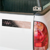 Elegant faux roos gold confetti black marble afbee bumpersticker (Op Truck)