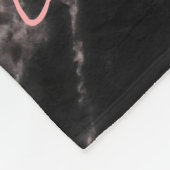 Elegant faux roos gold confetti black marble afbee fleece deken (Hoek)