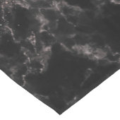 Elegant faux roos gold confetti black marble afbee korte tafelloper (Hoek)