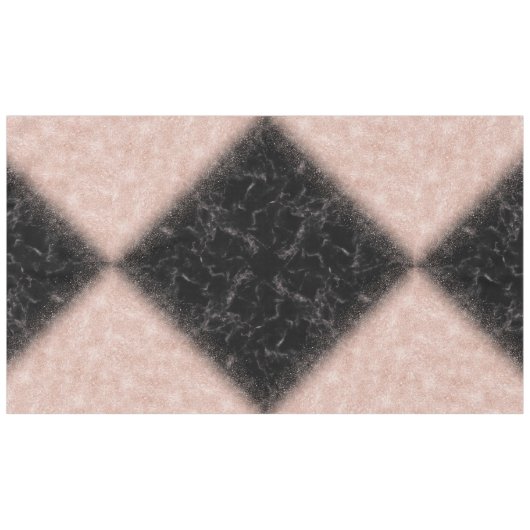 Elegant faux roos gold confetti black marble afbee tafelkleed (Voorkant (Horizontaal))