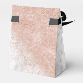 Elegant faux roos gold confetti white marble afbee bedankdoosjes (Achterkant)