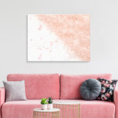 Elegant faux roos gold confetti white marble afbee canvas afdruk (Insitu (Woonkamer))