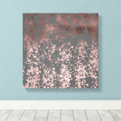 elegant faux roos gold en grijze borstels canvas afdruk (Insitu (Houten vloer))