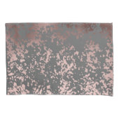 elegant faux roos gold en grijze borstels kussensloop (Voorkant)