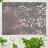 elegant faux roos gold en grijze borstels theedoek (Gevouwen)