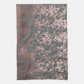 elegant faux roos gold en grijze borstels theedoek (Verticaal)