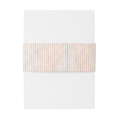 Elegant Faux Roos Gold en White Stripes Uitnodigingen Wikkel (Achterkant Voorbeeld)