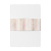 Elegant Faux Roos Gold en White Stripes Uitnodigingen Wikkel (Achterkant Voorbeeld)