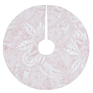 Elegant faux roos Gold floral mandala design Kerstboom Rok