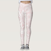 Elegant faux roos Gold floral mandala design Leggings (Voorkant)