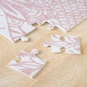 Elegant faux roos Gold floral mandala design Legpuzzel (Zijkant)