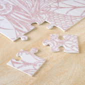 Elegant faux roos Gold floral mandala design Legpuzzel (Zijkant)