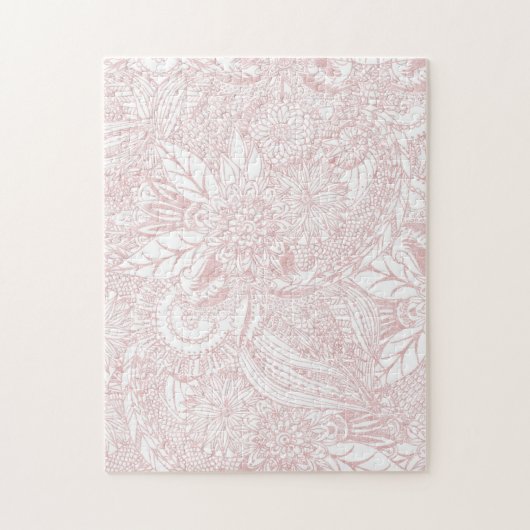 Elegant faux roos Gold floral mandala design Legpuzzel (Verticaal)