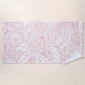 Elegant faux roos Gold floral mandala design Strandlaken (Voorkant)