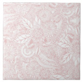 Elegant faux roos Gold floral mandala design Tegeltje (Voorkant)