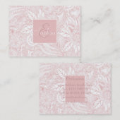 Elegant faux roos Gold floral mandala design Visitekaartje (Voorkant / Achterkant)