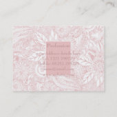 Elegant faux roos Gold floral mandala design Visitekaartje (Achterkant)