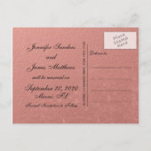 Elegant Faux Roos Gold Folie Save the Date Aankondigingskaart (Achterkant)
