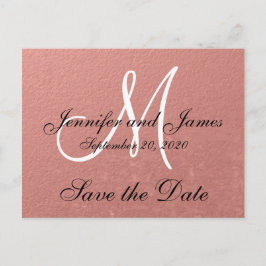 Elegant Faux Roos Gold Folie Save the Date Aankondigingskaart