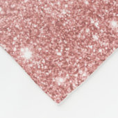 Elegant Faux Roos Gold Glitter White Marble Ombre Fleece Deken (Hoek)