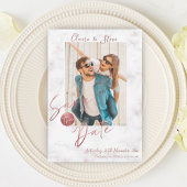 Elegant Faux Roos Gold Photo Weddenschap Save the Save The Date