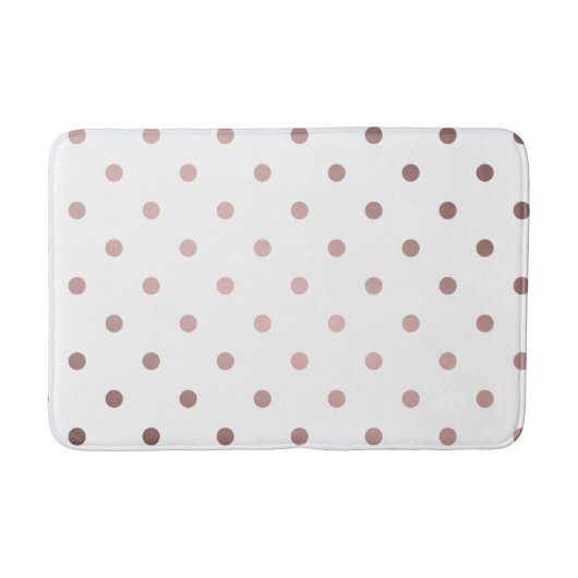 elegant faux roos gold polka stips badmat (Voorkant)