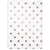 elegant faux roos gold polka stips klembord (Achterkant)