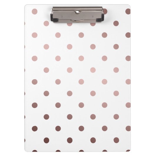 elegant faux roos gold polka stips klembord (Voorkant)
