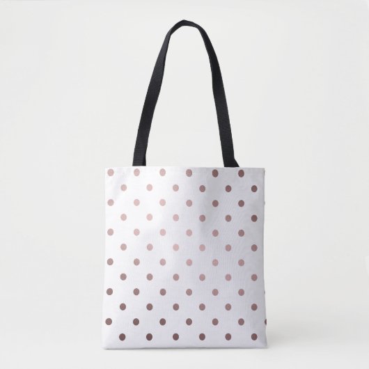elegant faux roos gold polka stips tote bag (Voorkant)