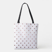 elegant faux roos gold polka stips tote bag (Achterkant)