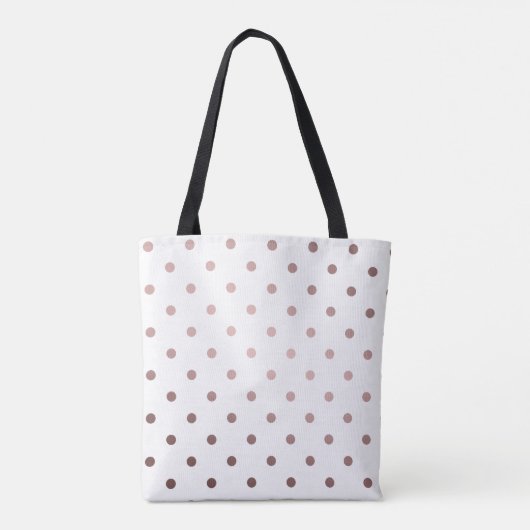 elegant faux roos gold polka stips tote bag (Achterkant)