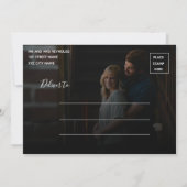 Elegant Faux Roos Gold Script Weduwfoto Save The Date (Achterkant)