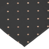 Elegant Faux Roos Gold Stippen op zwart Korte Tafelloper (Hoek)