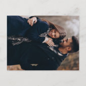 Elegant Faux Roos Gold Wedding Photo Save the Date Aankondigingskaart (Achterkant)