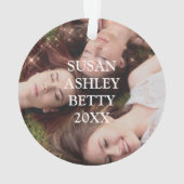 Elegant faux roos goud op maat foto beste vrienden ornament (achterkant)