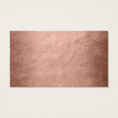 Elegant Faux Roos Goud Zwart Bruiloft Drink Kaart (Achterkant)