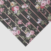 Elegant faux roos gouden strepen roze  rozen tissuepapier (Detail)