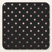 elegant faux roos gouden zwarte haarpunten kartonnen onderzetters (Voorkant)