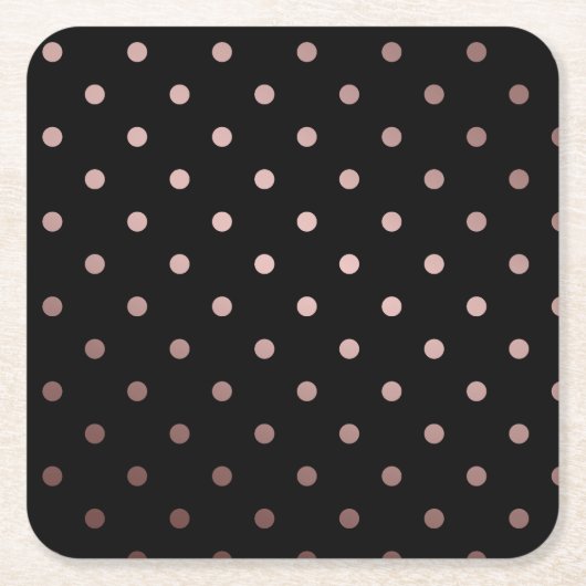 elegant faux roos gouden zwarte haarpunten kartonnen onderzetters (Voorkant)