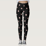 elegant faux roos gouden zwarte haarpunten leggings<br><div class="desc">Elegante en moderne poka stipontwerpen.</div>