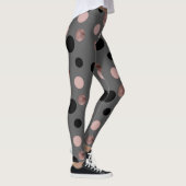 elegant faux roos gouden zwarte roze cirkels leggings (Rechts)