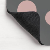 elegant faux roos gouden zwarte roze cirkels muismat (Hoek)