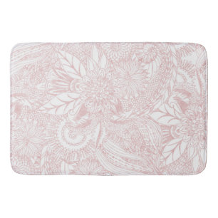 Elegant faux roos goudflorale mandala badmat