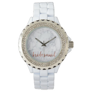 elegant faux roos goudmarmer horloge