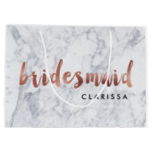 elegant faux roos goudmarmer large cadeautasje (Achterkant)