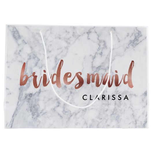 elegant faux roos goudmarmer large cadeautasje (Achterkant)