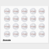 elegant faux roos goudmarmer ronde sticker (Vel)