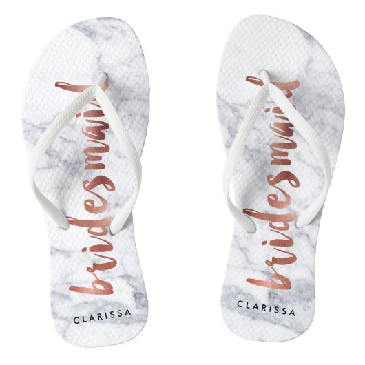 elegant faux roos goudmarmer teenslippers (Voetbed)